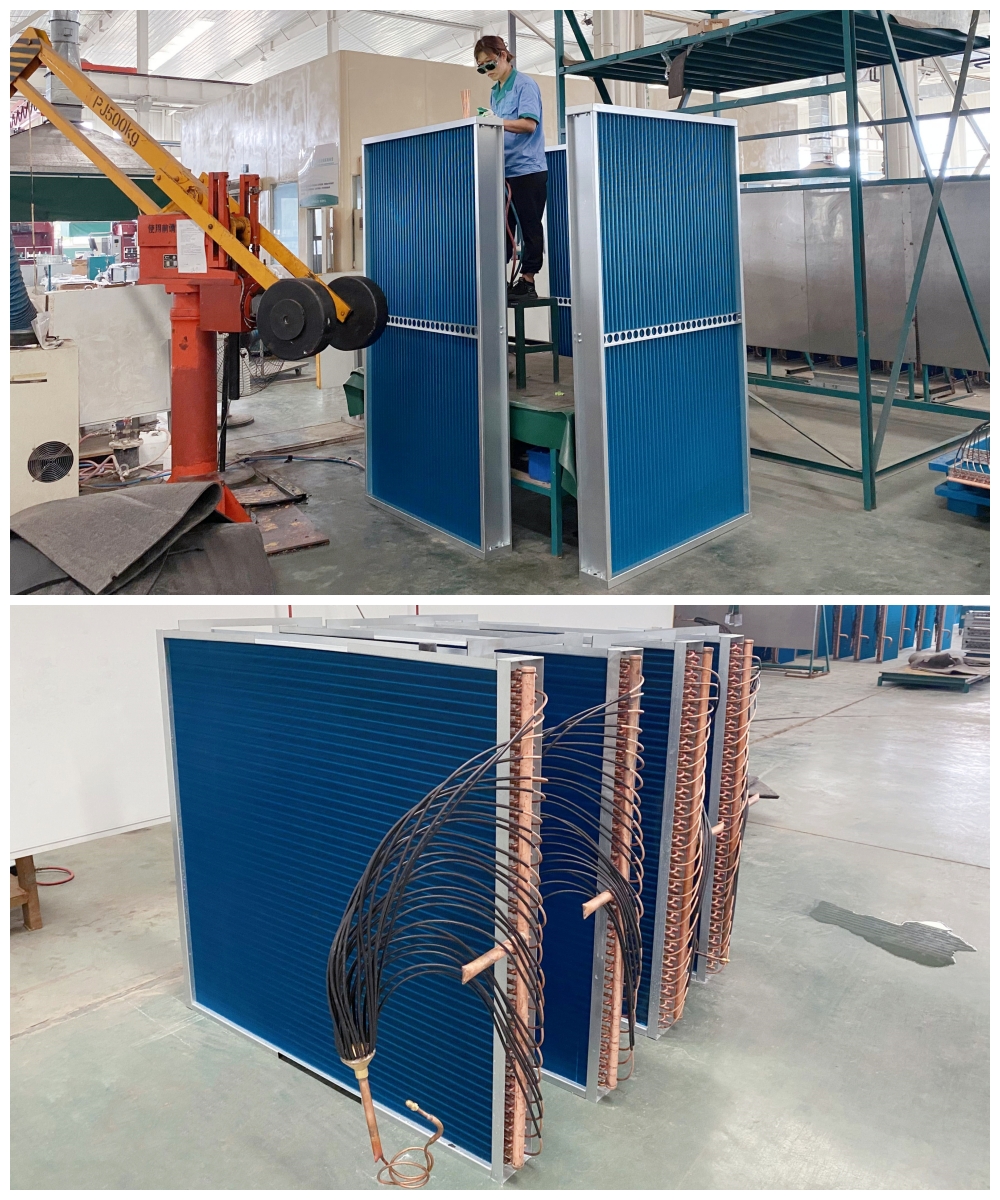 Figura 6 Linha de produ&ccedil;&atilde;o de evaporador do condensador de concha e tubo